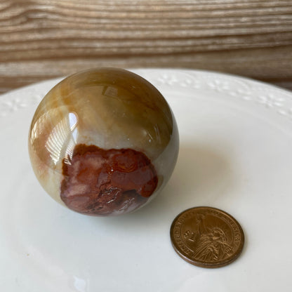 polychrome jasper crystal sphere gift