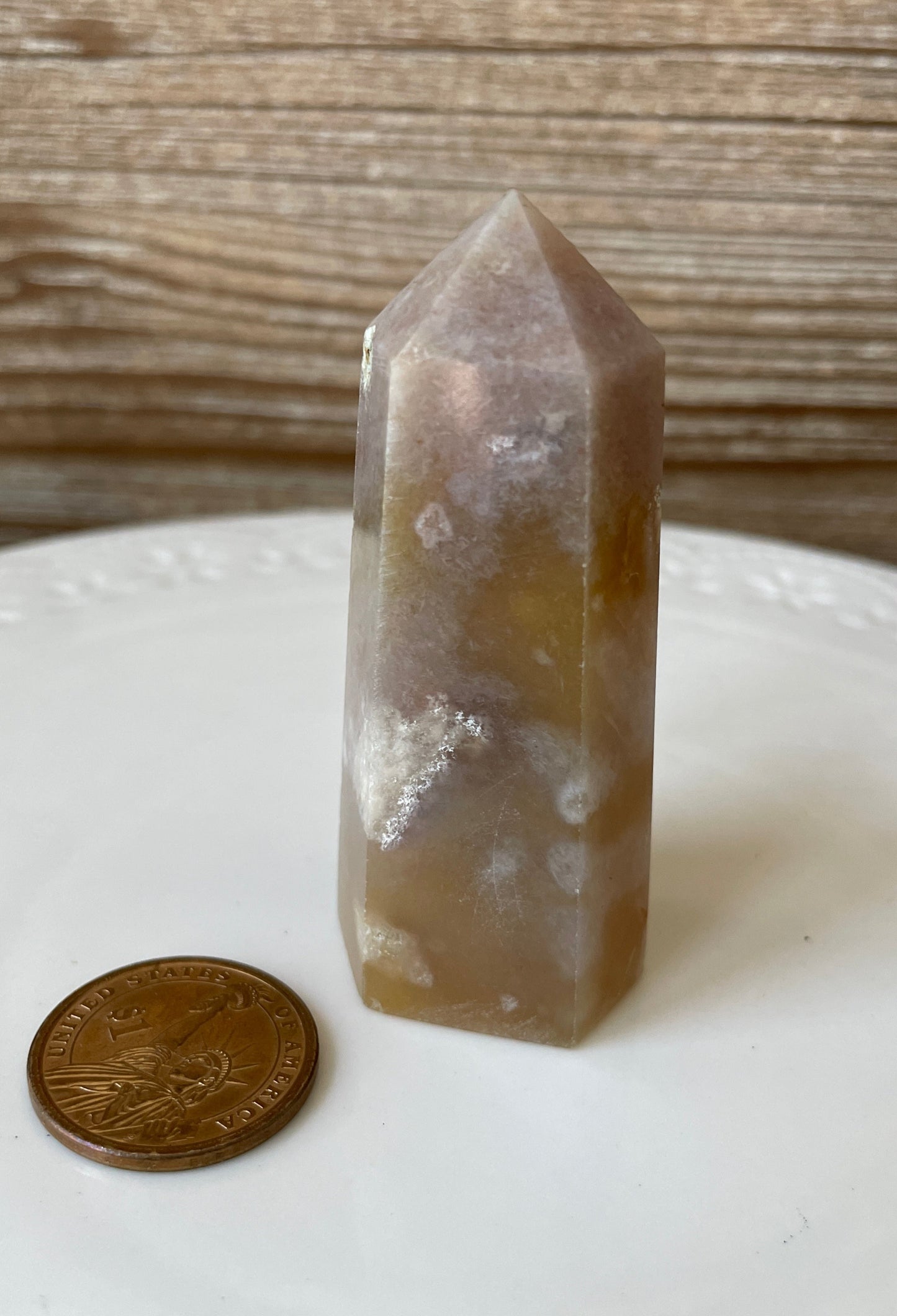 flower agate tower crystal point gift