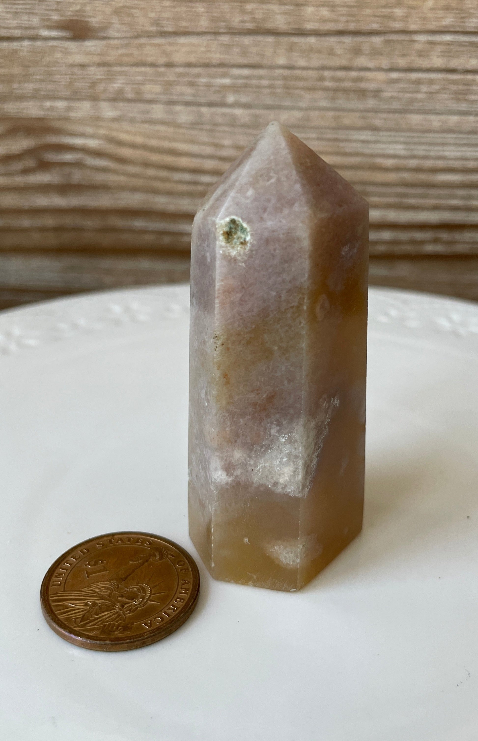 flower agate tower crystal point gift