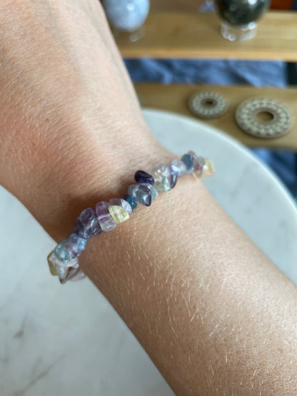 crystal chip bracelet jewelry gift fluorite