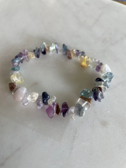 crystal chip bracelet jewelry gift fluorite