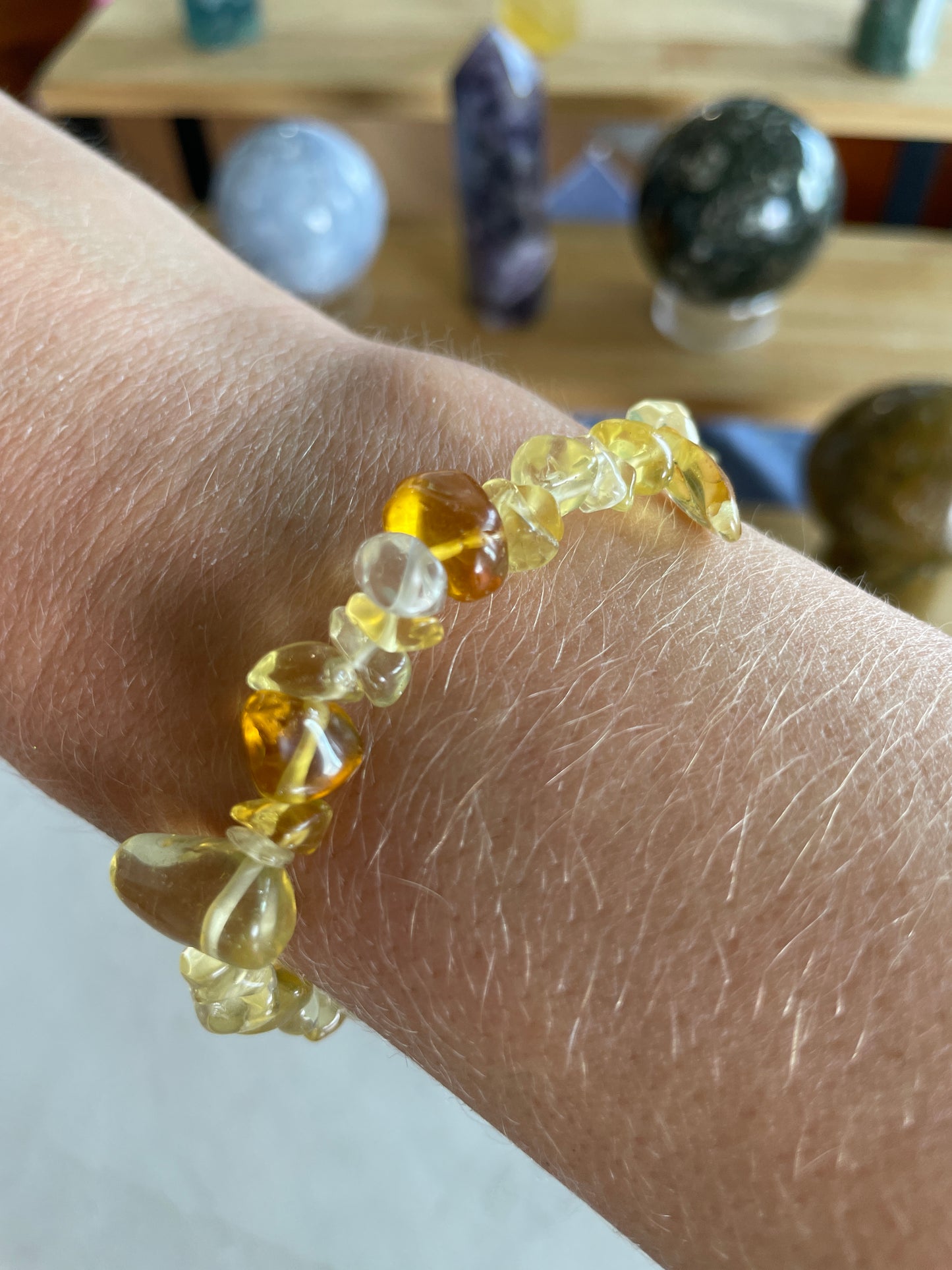 crystal chip bracelet jewelry gift citrine