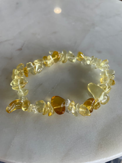 crystal chip bracelet jewelry gift citrine