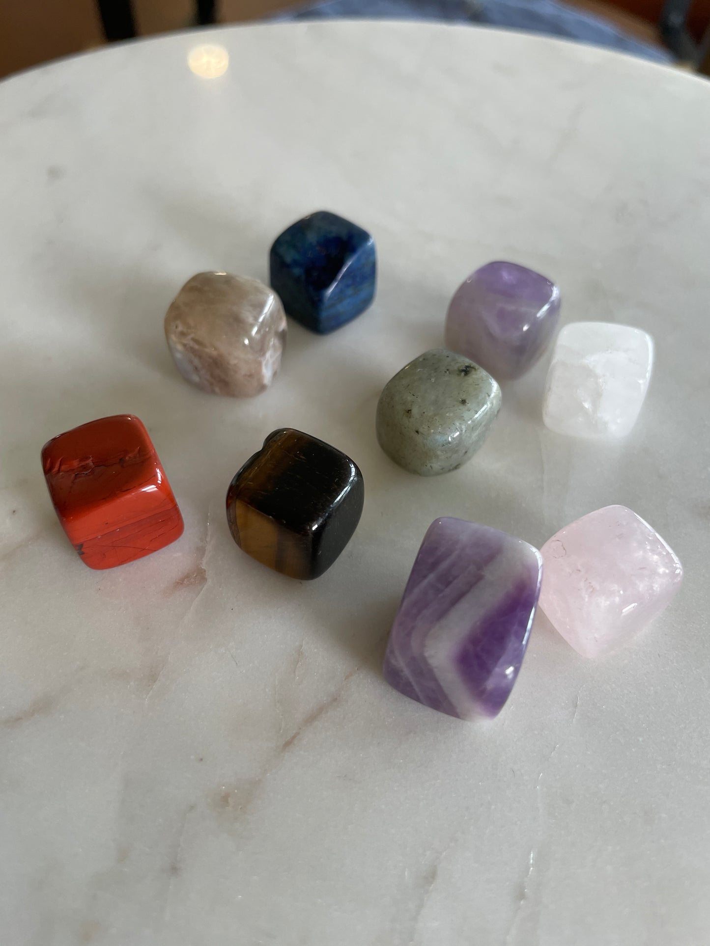 One (1) Hand Carved Mini Crystal Cube