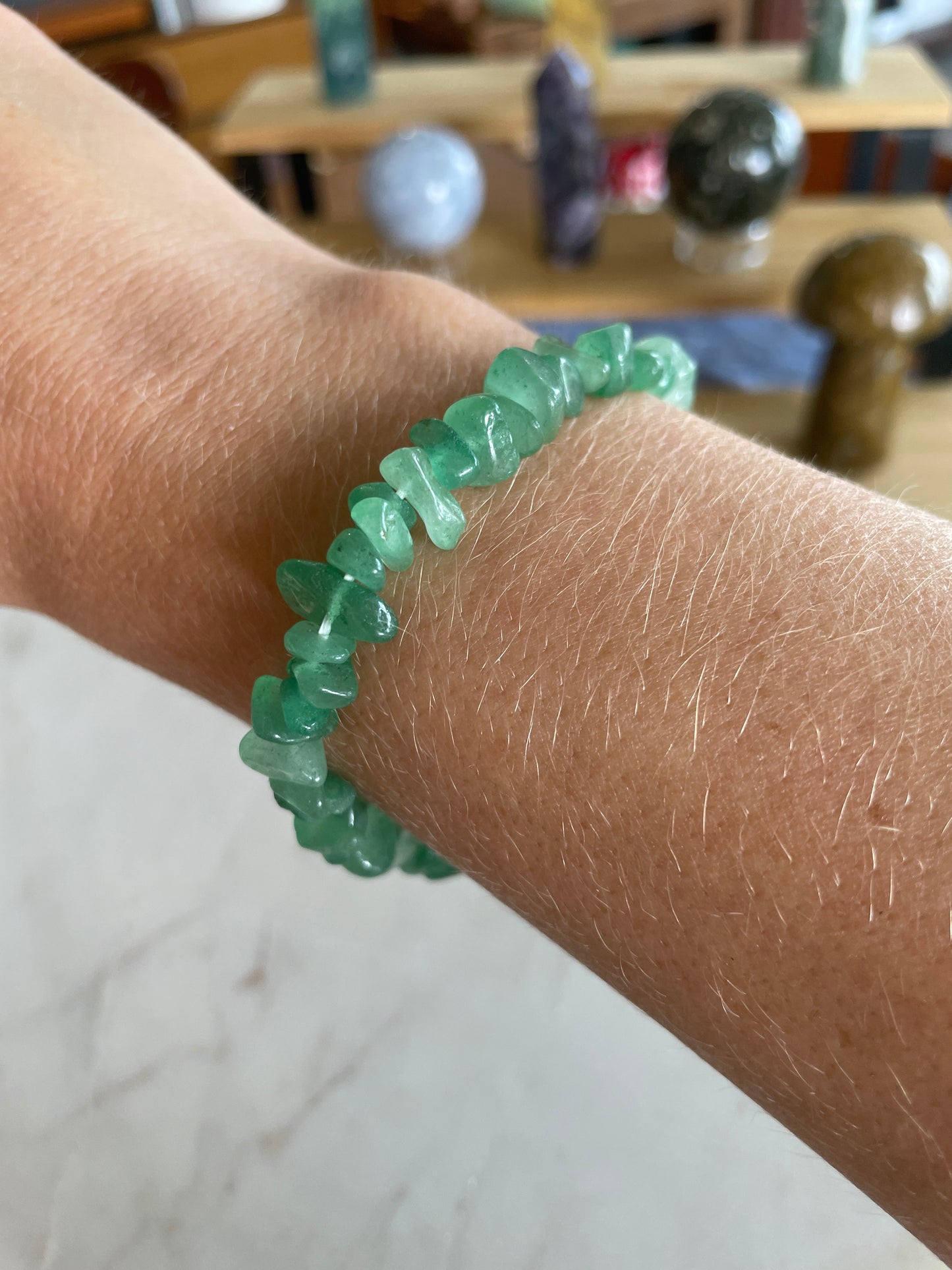 crystal chip bracelet jewelry gift green aventurine