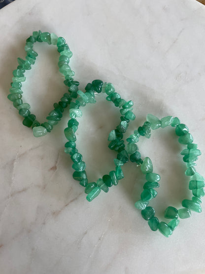 crystal chip bracelet jewelry gift green aventurine