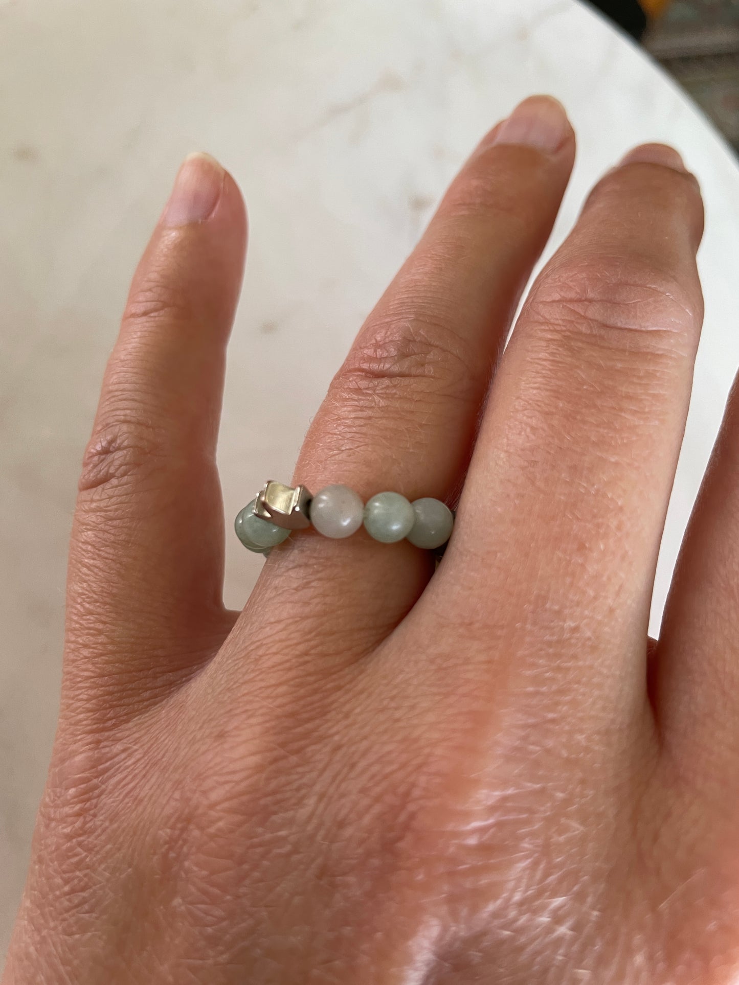 green aventurine beaded ring crystal gifts under $10