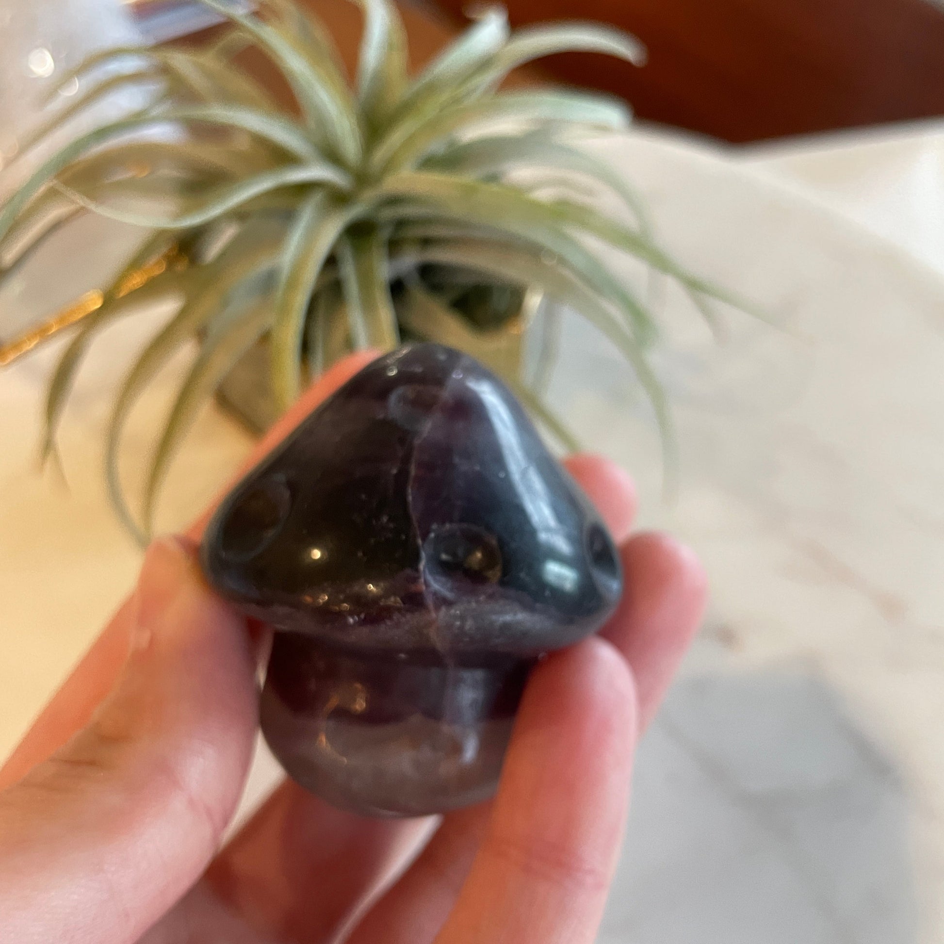 fluorite mushroom carving crystal gift