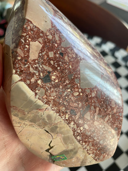 Unique Brecciated Jasper Crystal Flame from Brazil