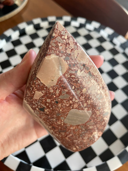 Unique Brecciated Jasper Crystal Flame from Brazil