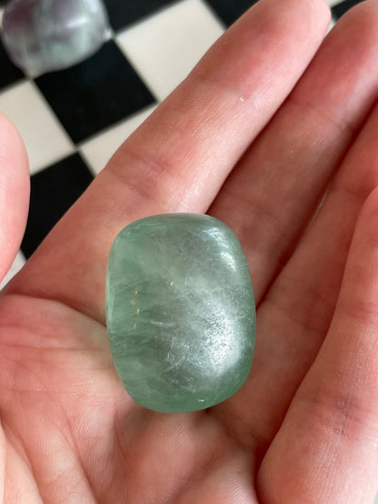 Fluorite Tumble Stone Fluorite Healing Stone Meditation Crystal Spiritual Gift Focus Crystal Natural Home Decor Mindfulness Altar Piece Fluorite Talisman