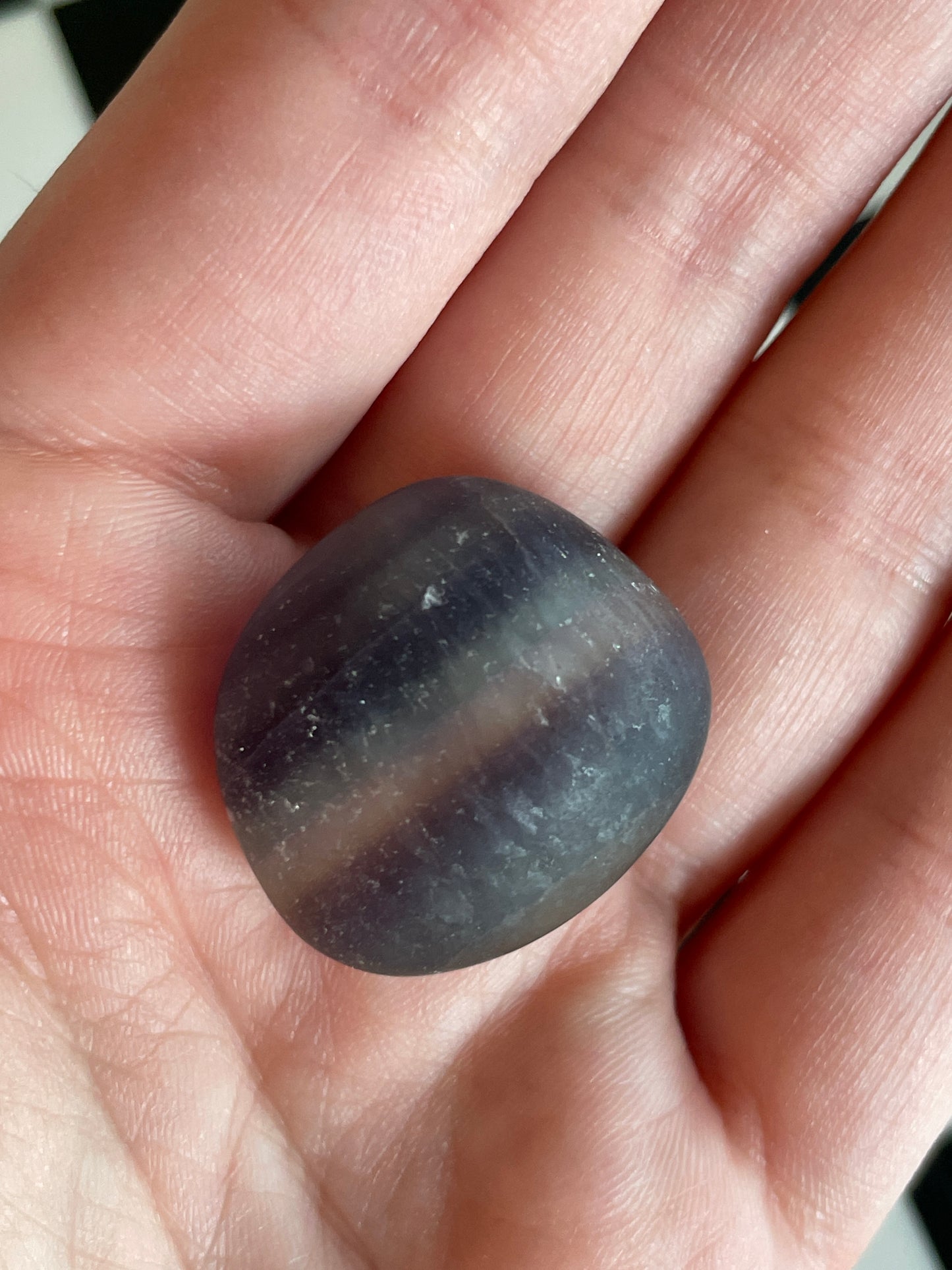 Fluorite Tumble Stone Fluorite Healing Stone Meditation Crystal Spiritual Gift Focus Crystal Natural Home Decor Mindfulness Altar Piece Fluorite Talisman