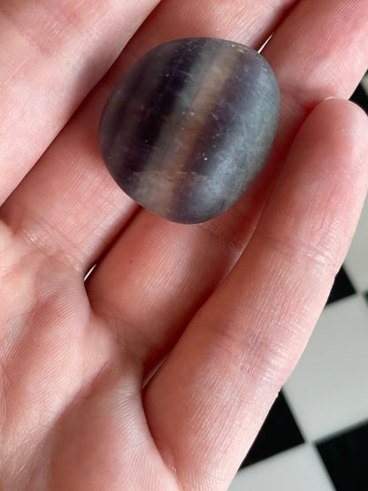 Fluorite Tumble Stone Fluorite Healing Stone Meditation Crystal Spiritual Gift Focus Crystal Natural Home Decor Mindfulness Altar Piece Fluorite Talisman