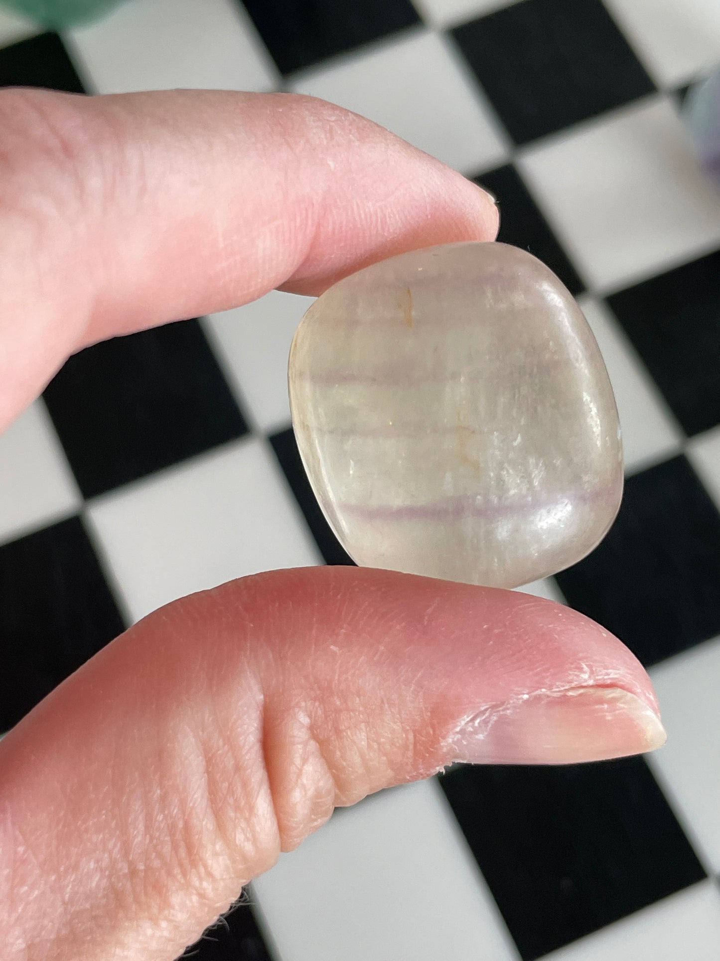 Fluorite Tumble Stone Fluorite Healing Stone Meditation Crystal Spiritual Gift Focus Crystal Natural Home Decor Mindfulness Altar Piece Fluorite Talisman