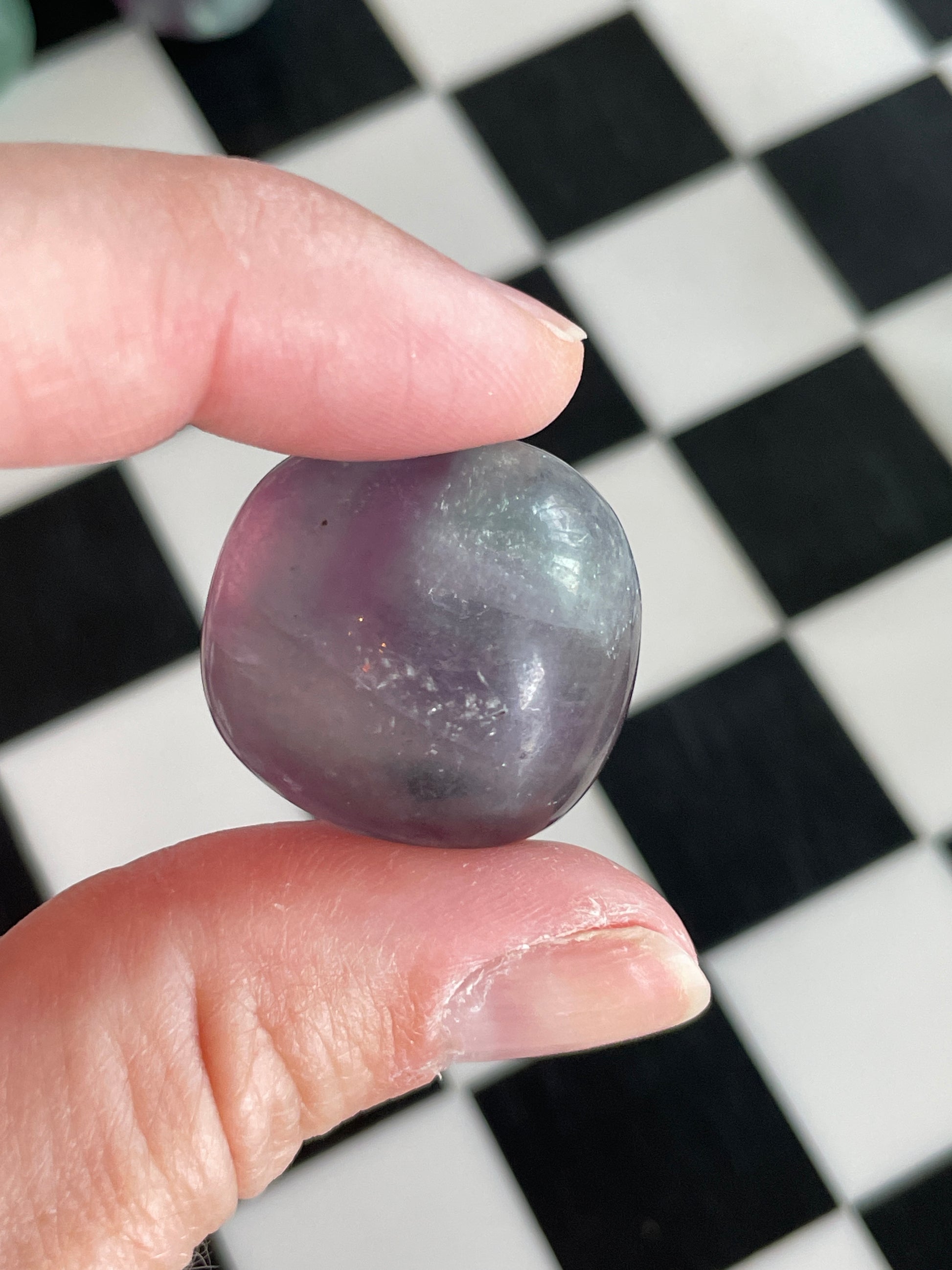 Fluorite Tumble Stone Fluorite Healing Stone Meditation Crystal Spiritual Gift Focus Crystal Natural Home Decor Mindfulness Altar Piece Fluorite Talisman