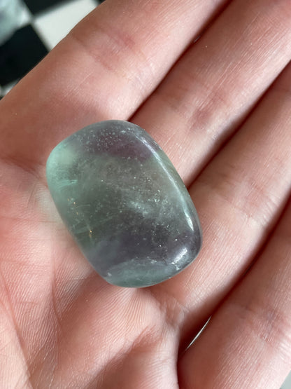 Fluorite Tumble Stone Fluorite Healing Stone Meditation Crystal Spiritual Gift Focus Crystal Natural Home Decor Mindfulness Altar Piece Fluorite Talisman