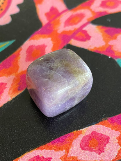 One (1) Amethyst Hand Carved Crystal Cube