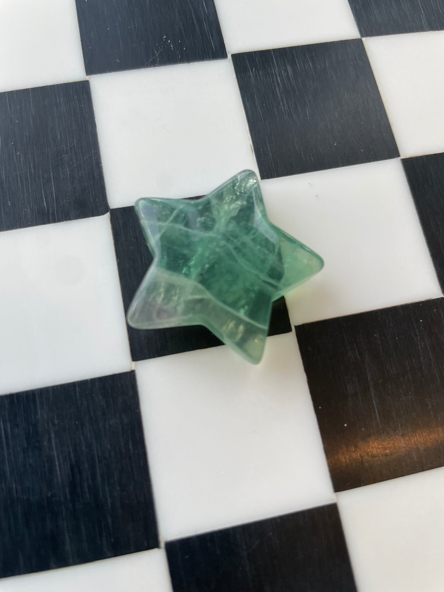 green fluorite crystal star carving hand carved crystal gift for friend spiritual gift rock minerals crystal point natural home decor altar piece healing crystal gift for witch