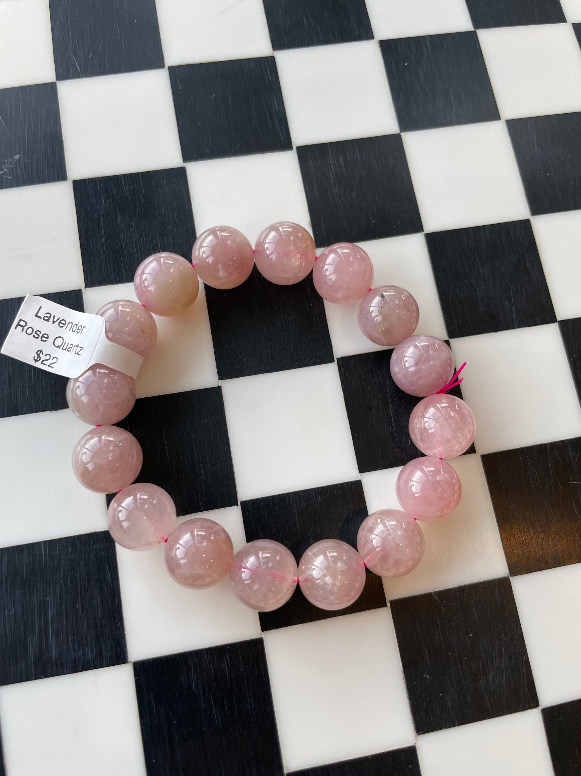 pink lavender rose quartz crystal bracelet hand carved crystal jewelry gift for friend spiritual gift rock minerals healing crystal gift for witch gift for girlfriend gift for wife