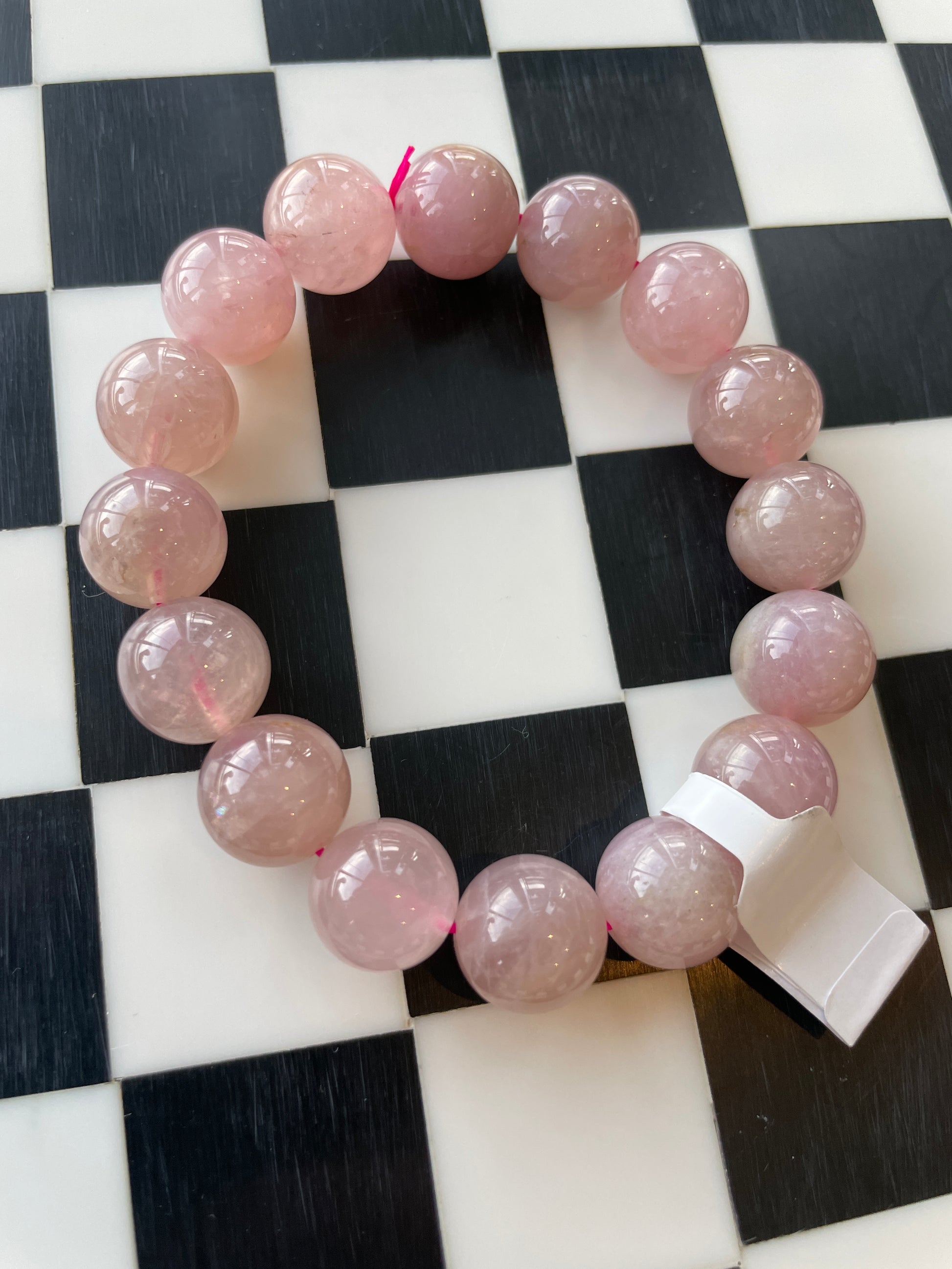 pink lavender rose quartz crystal bracelet hand carved crystal jewelry gift for friend spiritual gift rock minerals healing crystal gift for witch gift for girlfriend gift for wife