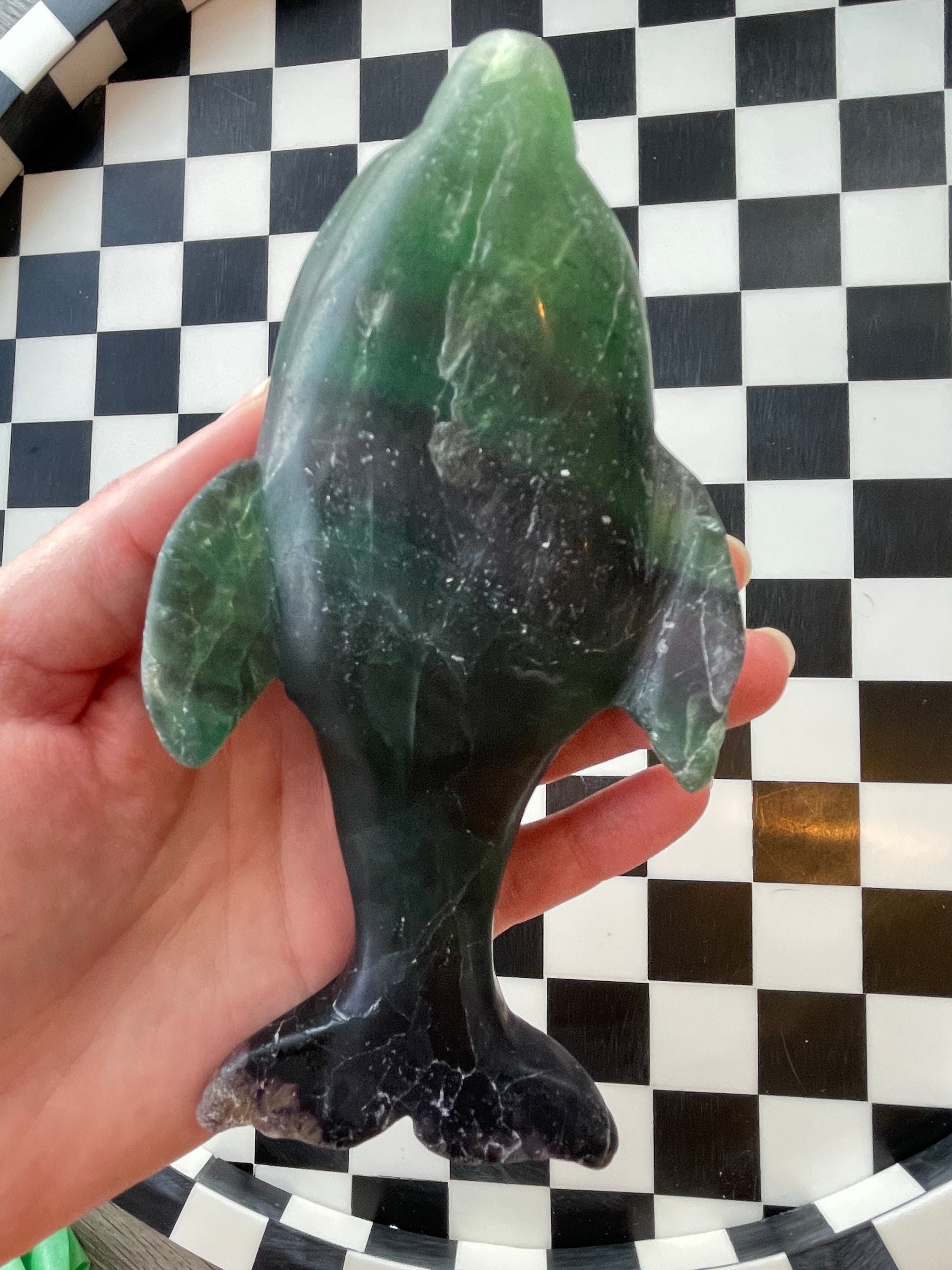 green fluorite crystal carving hand carved crystal gift for friend spiritual gift rock minerals crystal point natural home decor altar piece healing crystal gift for witch