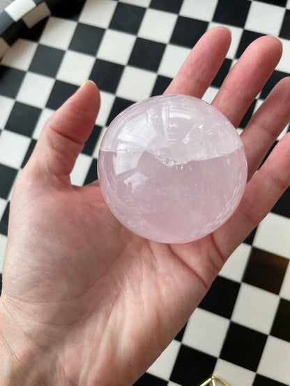 Pink Crystal Decor Crystal Collection Home Decor Crystal Display Manifestation Crystal Crystal Grid Feng Shui Decoration 2.5 inch sphere Rose Quartz Sphere