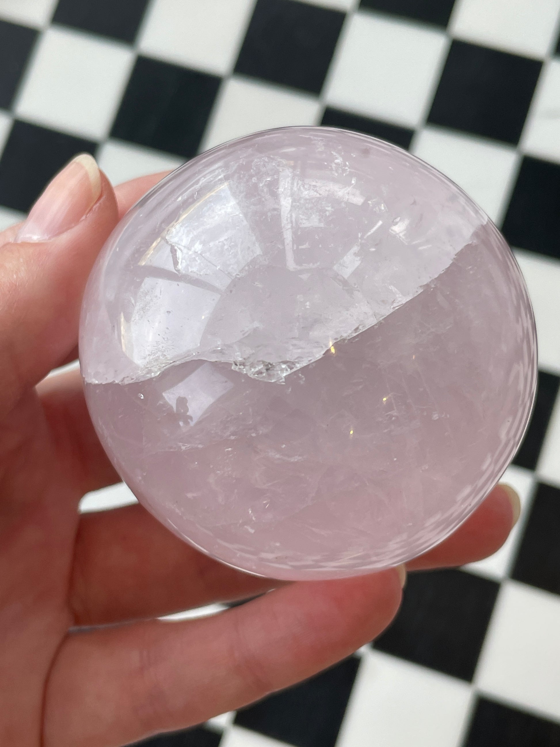 Pink Crystal Decor Crystal Collection Home Decor Crystal Display Manifestation Crystal Crystal Grid Feng Shui Decoration 2.5 inch sphere Rose Quartz Sphere