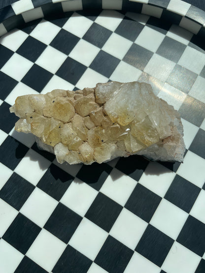 citrine raw crystal specimen natural home decor statement piece altar figurine spiritual gift healing stone rock mineral gem orange gold gray white clear