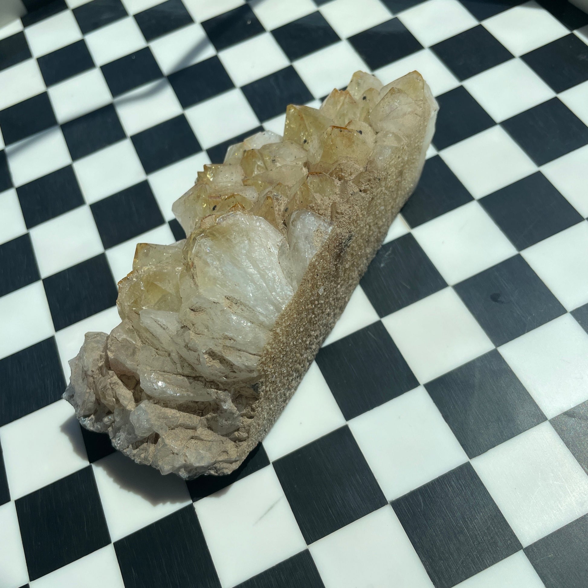 citrine raw crystal specimen natural home decor statement piece altar figurine spiritual gift healing stone rock mineral gem orange gold gray white clear