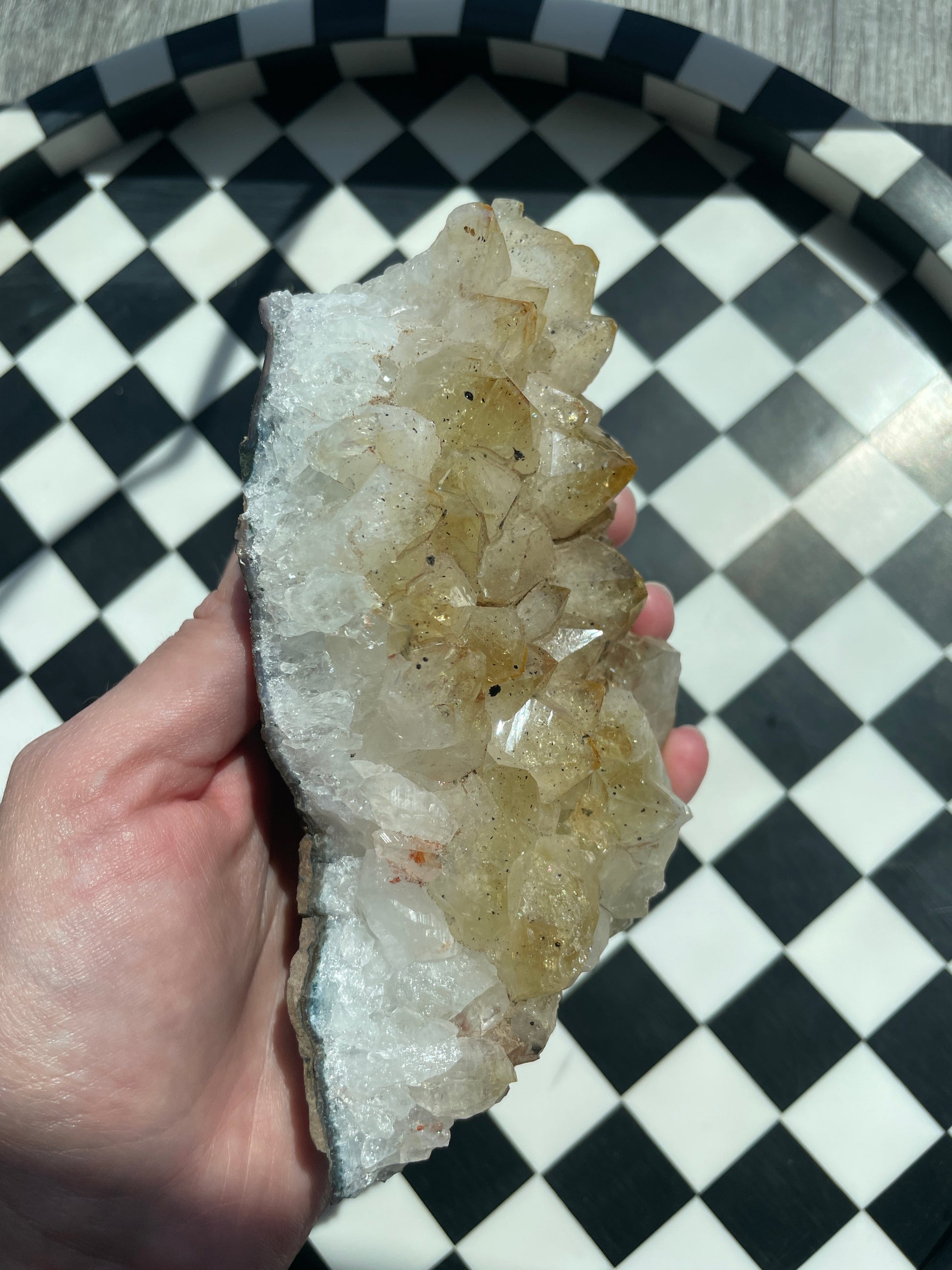 citrine raw crystal specimen natural home decor statement piece altar figurine spiritual gift healing stone rock mineral gem orange gold gray white clear