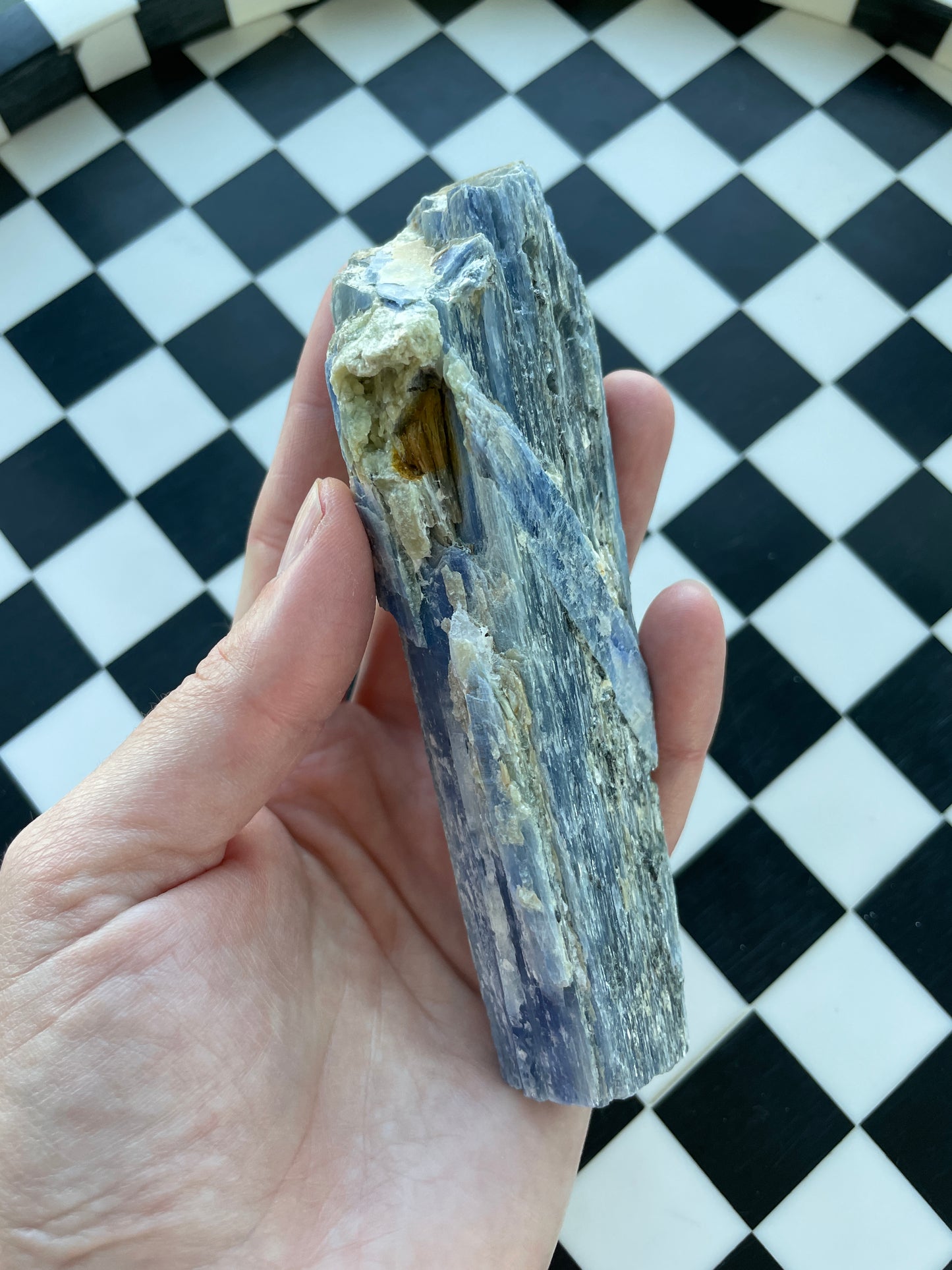 blue kyanite raw crystal specimen natural rock mineral healing stone magic crystal altar piece witchcraft gift for witch