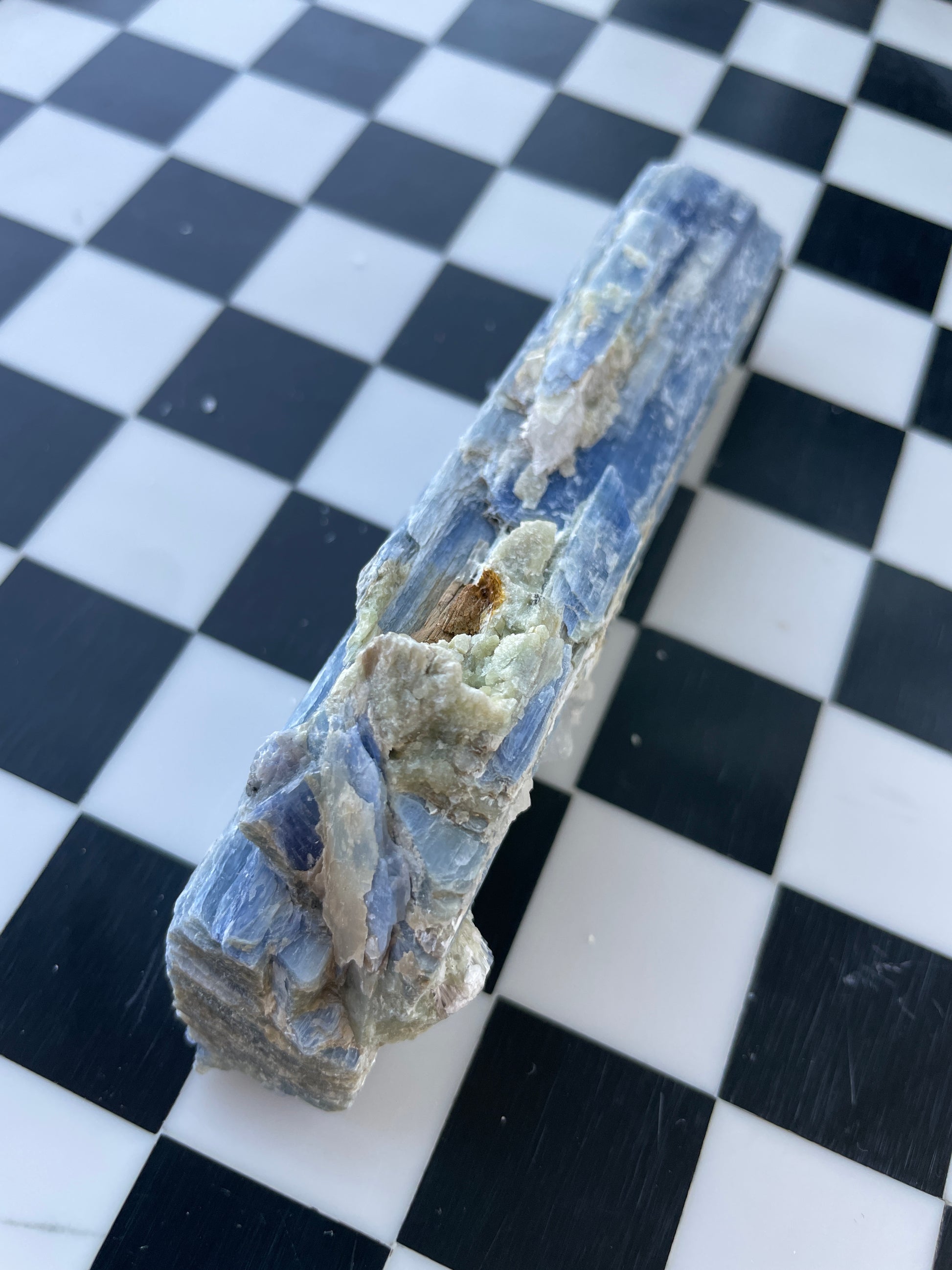 blue kyanite raw crystal specimen natural rock mineral healing stone magic crystal altar piece witchcraft gift for witch