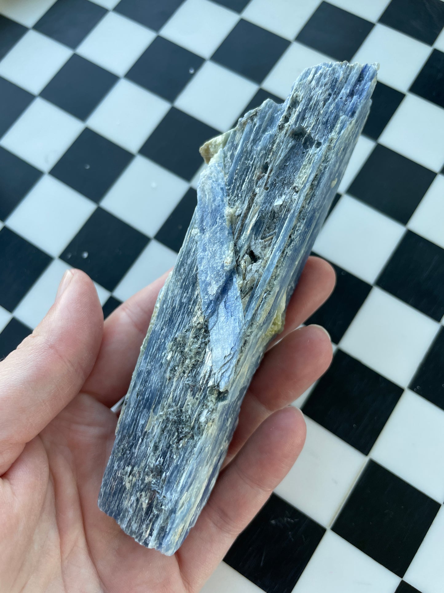 blue kyanite raw crystal specimen natural rock mineral healing stone magic crystal altar piece witchcraft gift for witch