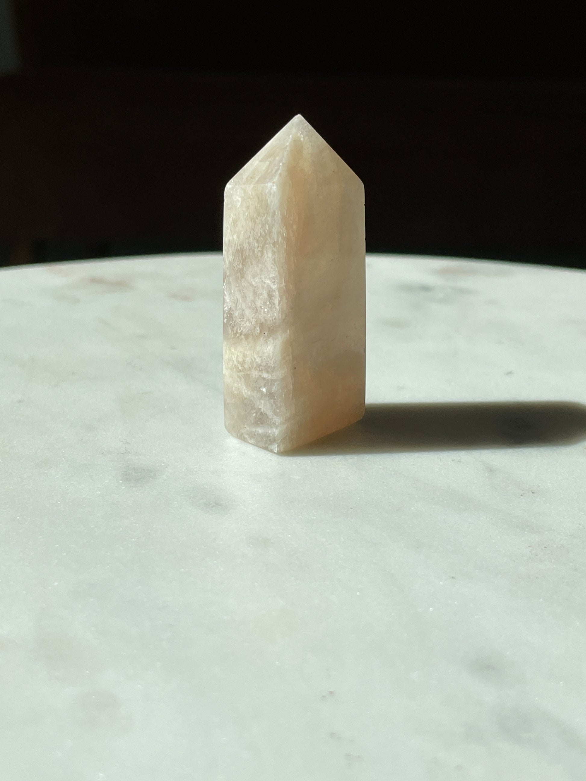 moonstone crystal tower stone carving altar piece natural home decor statement piece moon stone gift for witch moon magic healing crystal