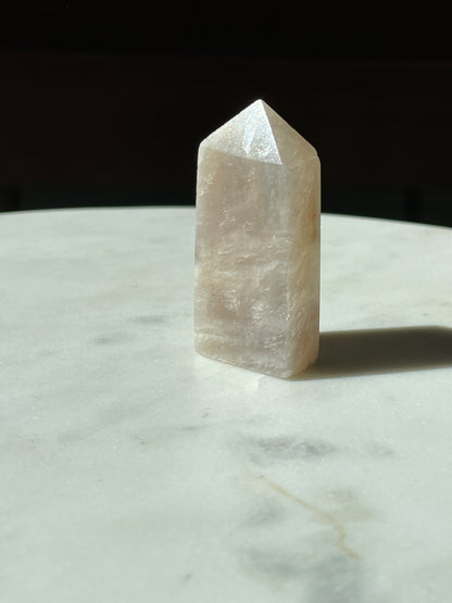 moonstone crystal tower stone carving altar piece natural home decor statement piece moon stone gift for witch moon magic healing crystal