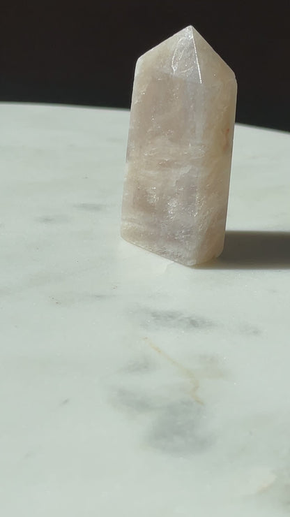 moonstone crystal tower stone carving altar piece natural home decor statement piece moon stone gift for witch moon magic healing crystal