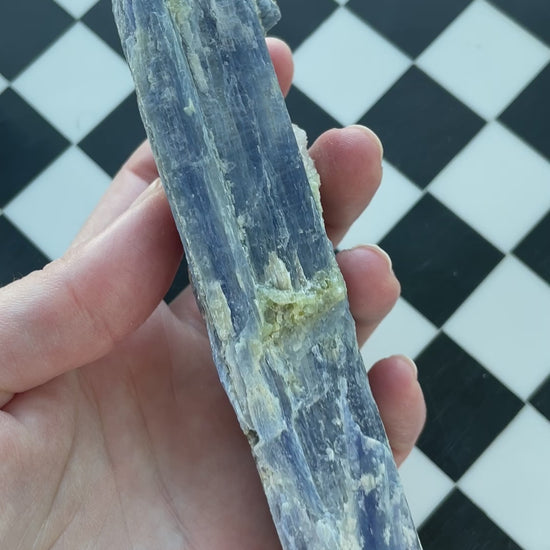 blue kyanite raw crystal specimen natural rock mineral healing stone magic crystal altar piece witchcraft gift for witch