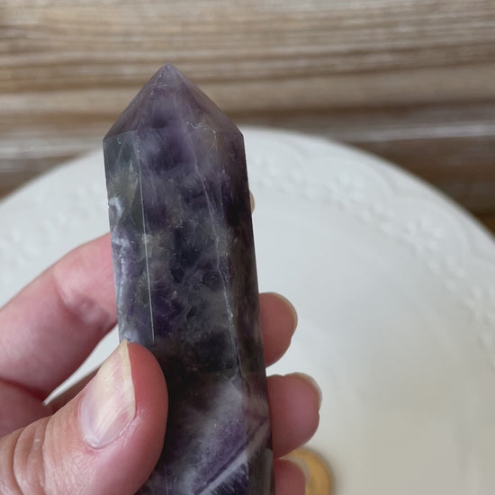 dream amethyst point crystal tower purple gift