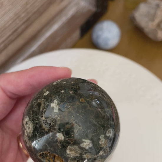 ocean jasper crystal sphere gift