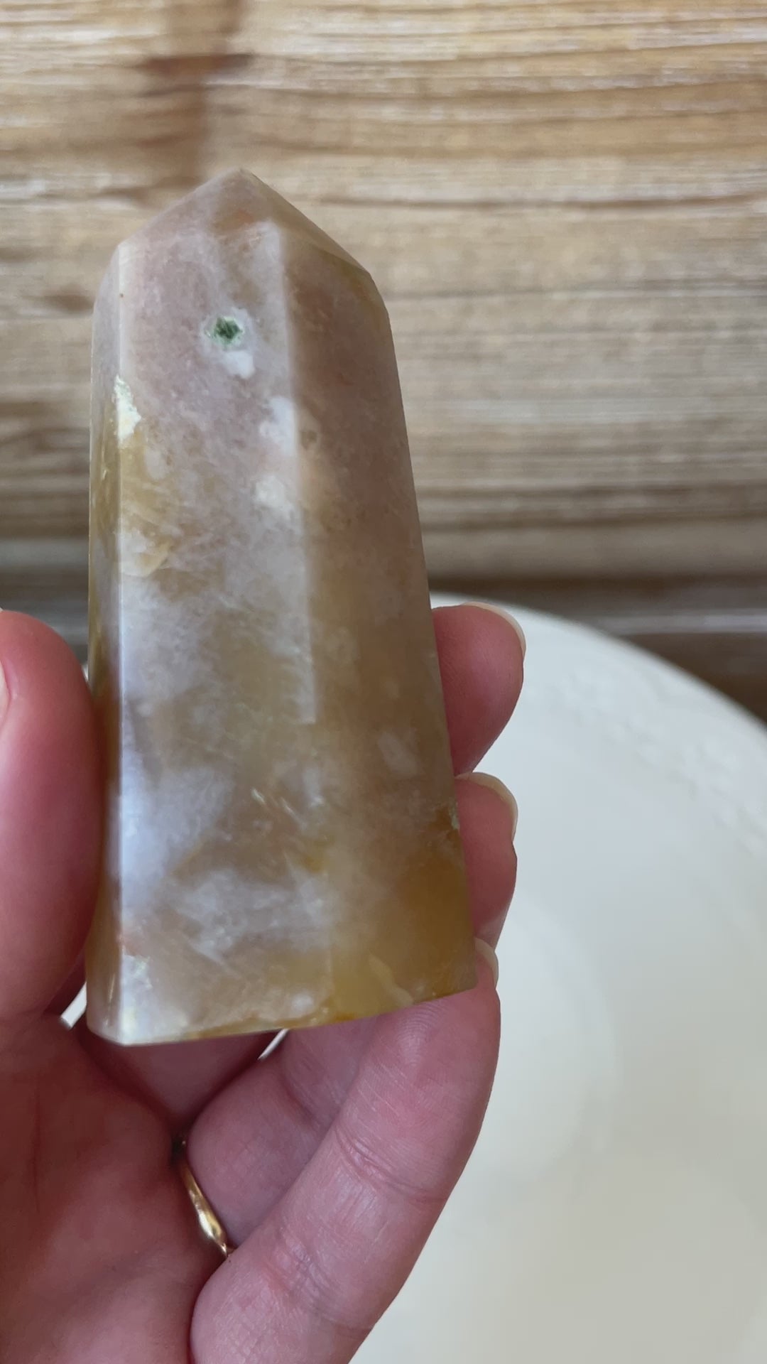 flower agate tower crystal point gift