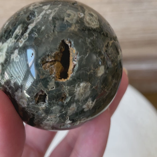 ocean jasper crystal sphere gift