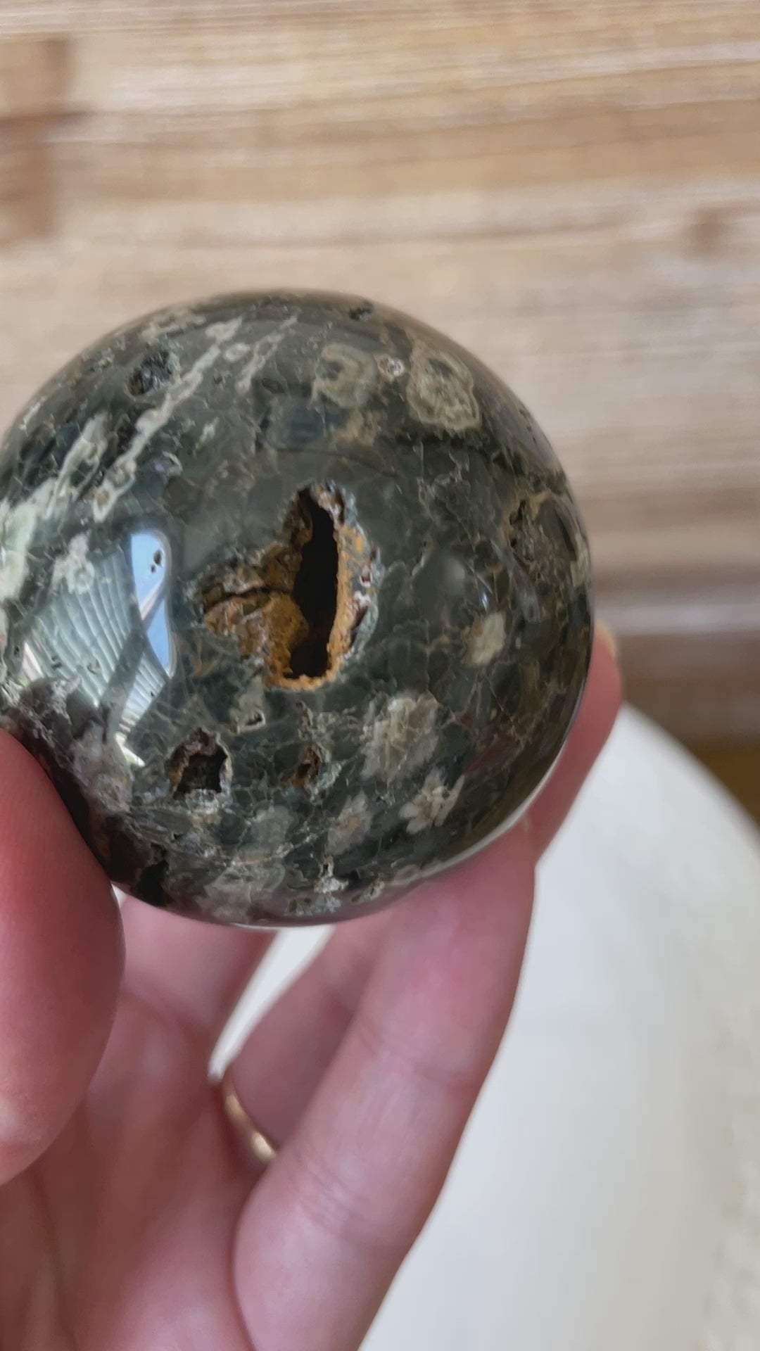 ocean jasper crystal sphere gift