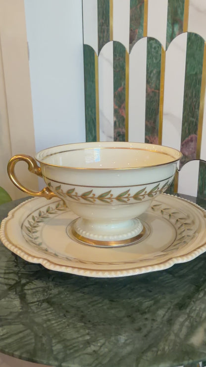 Vintage Rosenthal Ivory “Bristol” Teacup and Saucer | Made in Germany | 1930s