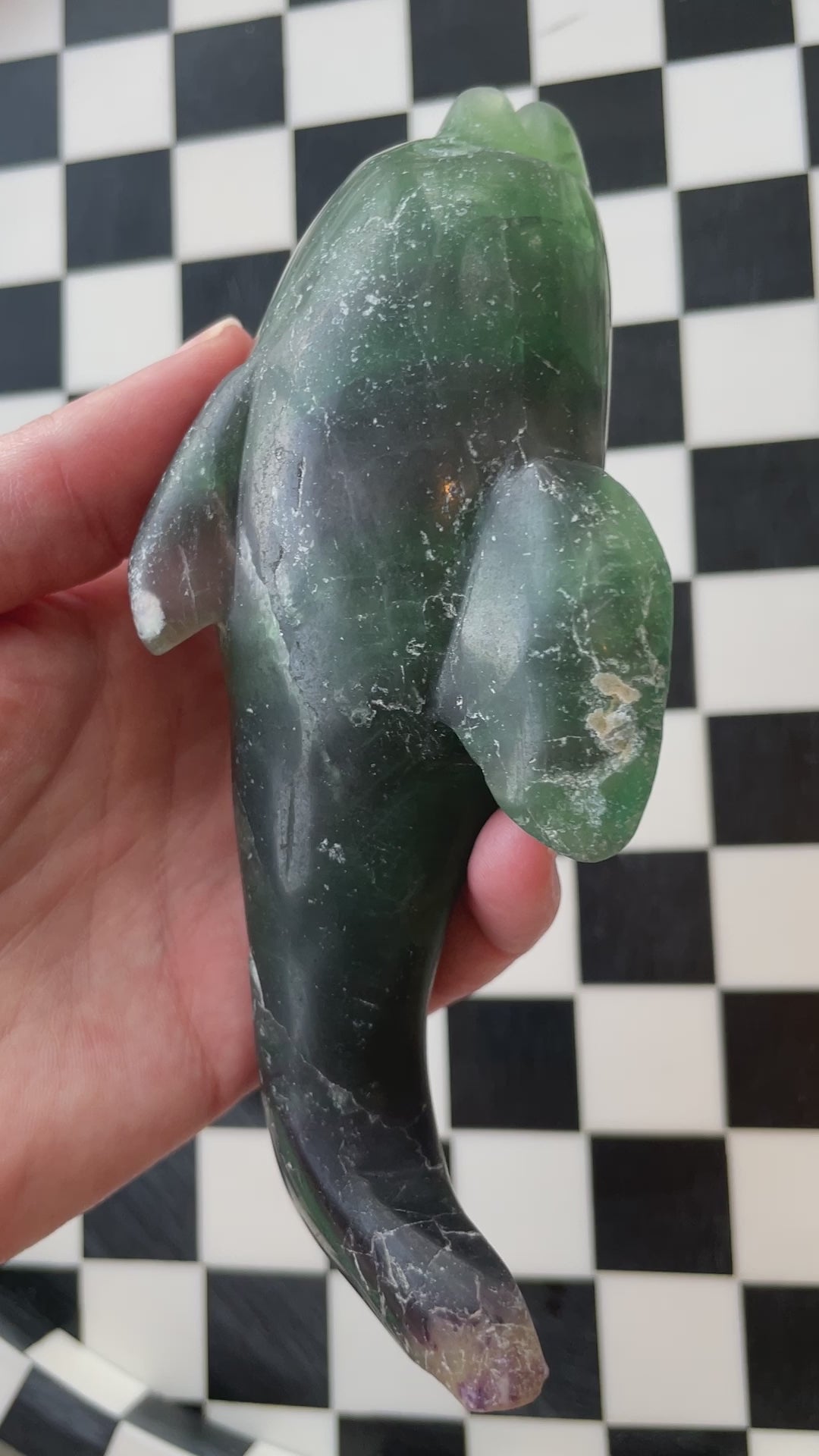 green fluorite crystal carving hand carved crystal gift for friend spiritual gift rock minerals crystal point natural home decor altar piece healing crystal gift for witch