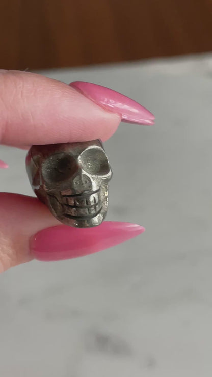 Mini Skull Carving | Pyrite