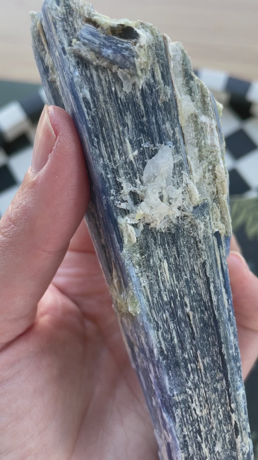 blue kyanite raw crystal specimen natural rock mineral healing stone magic crystal altar piece witchcraft gift for witch