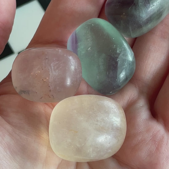 Fluorite Tumble Stone Fluorite Healing Stone Meditation Crystal Spiritual Gift Focus Crystal Natural Home Decor Mindfulness Altar Piece Fluorite Talisman