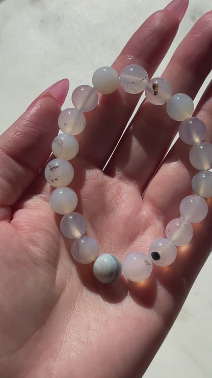 Montana Moss Agate Beaded Bracelet | 25 mm